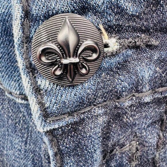 Rock Revival Denim Jeans Distressed Ripped Blue Mens Size 31 Straight - Picture 5 of 16